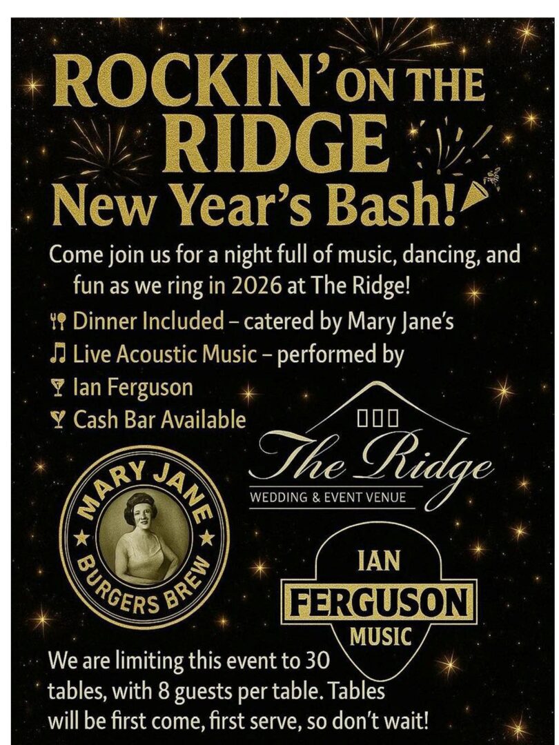 New Year's Bash event invitation poster.
